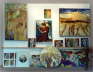 Bilderwand im Atelier