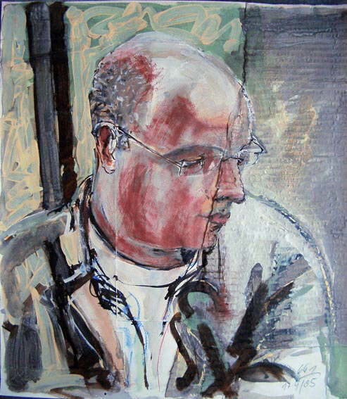 Hanno St�ck Beobachtungsreihe in Bildnissen. Bildnisskizze 7