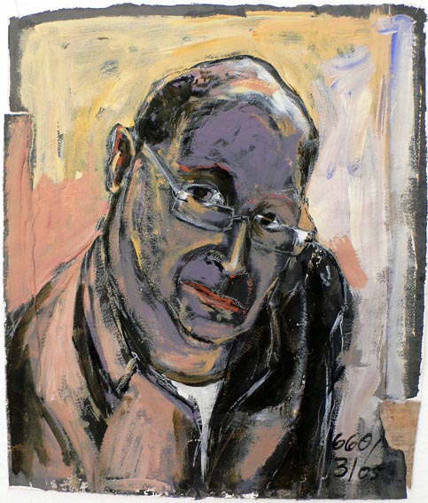 Hanno St�ck Beobachtungsreihe in Bildnissen. Bildnisskizze 3